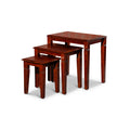Wooden Nesting Tables Set of 3 Cherry Finish W663694