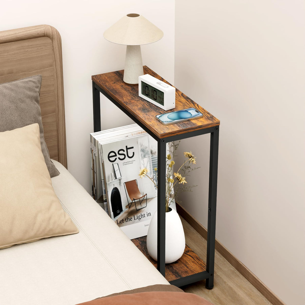 Narrow 2 Tier Side Table J74406
