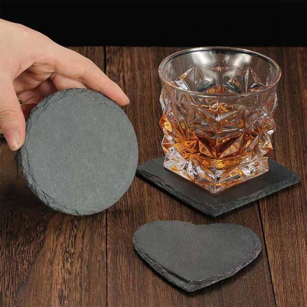 Natural Stone Coasters Set 12pcs with Non Slip Bottom R638239