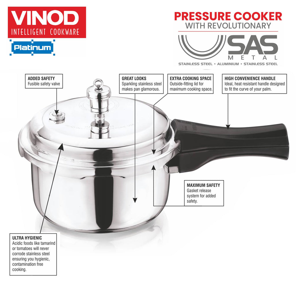 Triply Stainless Steel Pressure Cooker 68 oz D738077