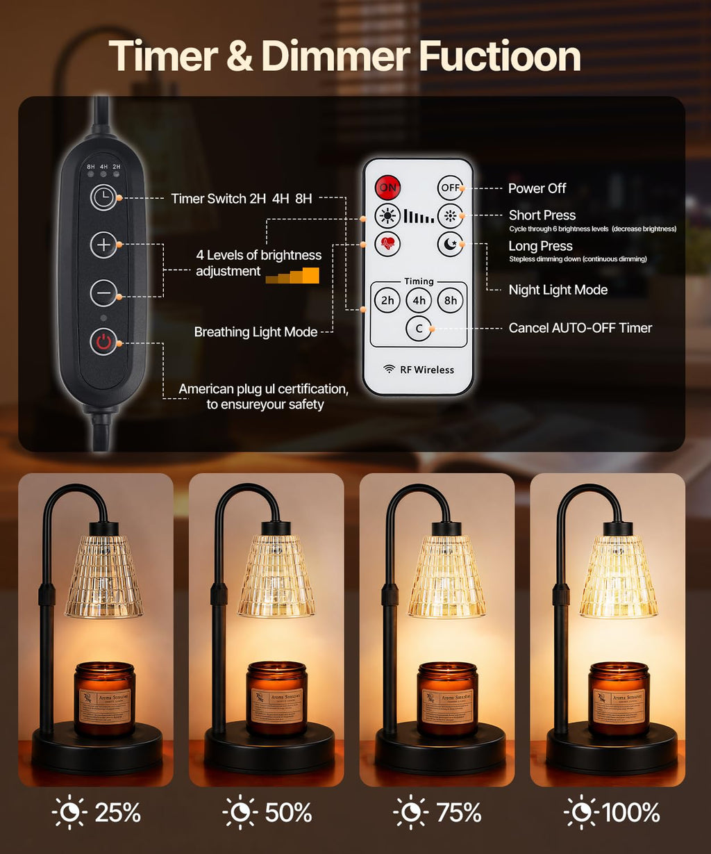 Candle Warmer Lamp with Timer Dimmer W316420