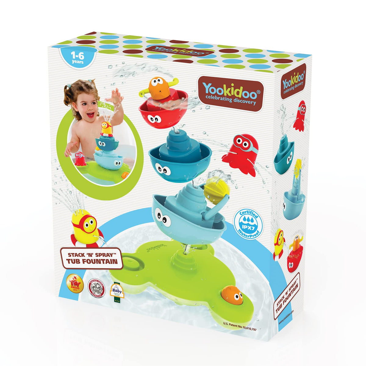 Stackable Baby Bath Toy 7 Moveable Pieces T90450
