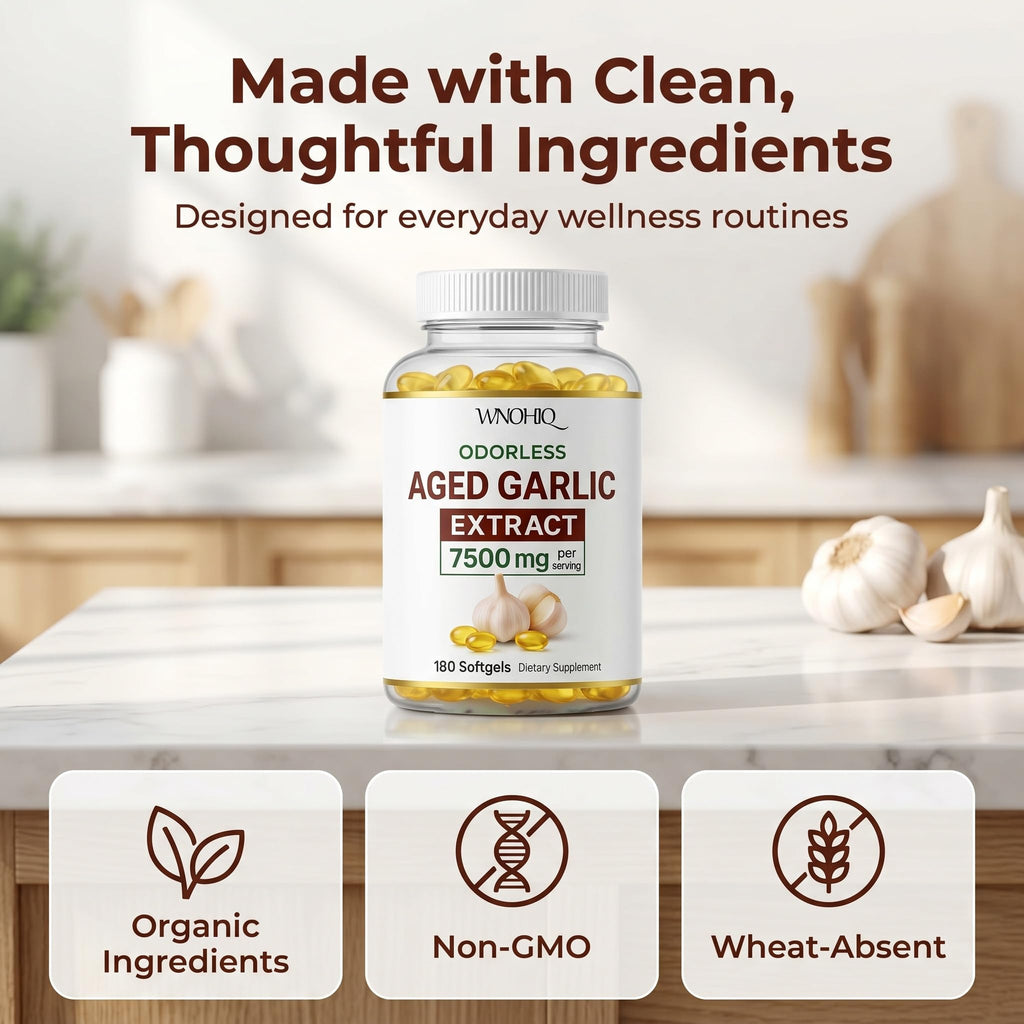 Aged Garlic Extract 360 Softgels Organic Non-GMO Gluten-Free E160383