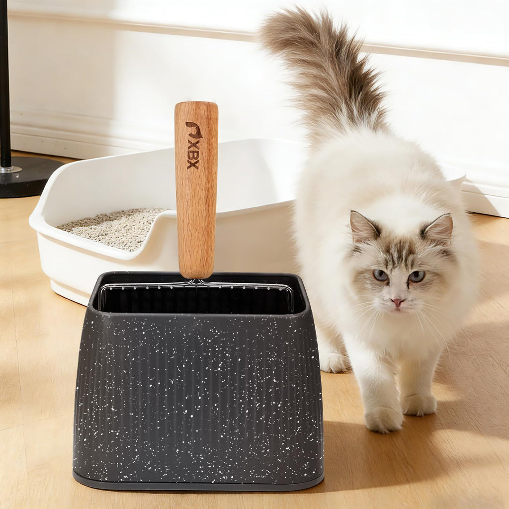 Heavy Duty Stainless Steel Cat Litter Scoop with Holder Y2427
