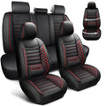 Leather 5-Seat Car Seat Covers Full Set J92038