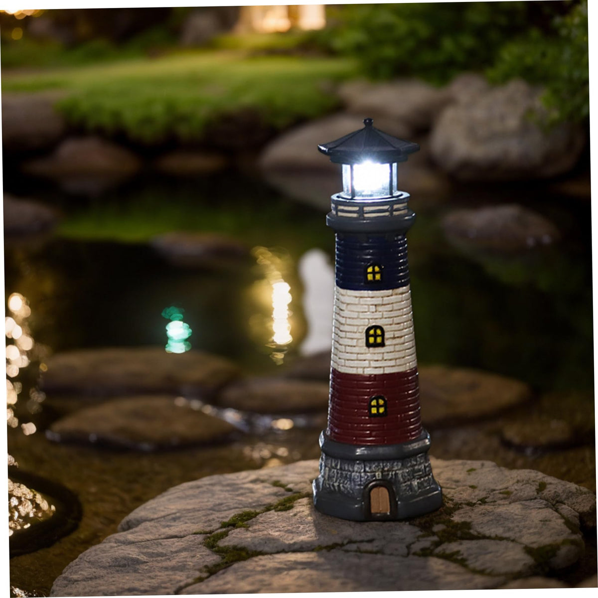 15 Inch Waterproof Rotating LED Lighthouse Lamp L345