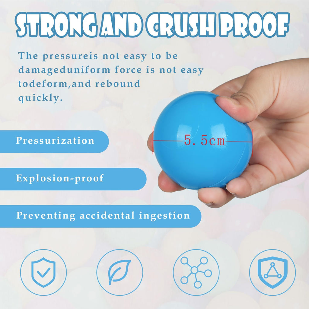 100 Pack BPA Free Colorful Plastic Balls L297