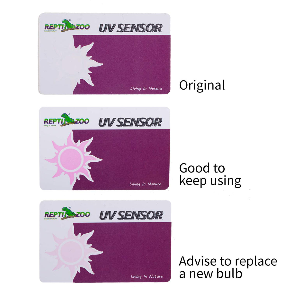 UVB Tester Reptile Lamp UV Sensor Set of 2 P6756