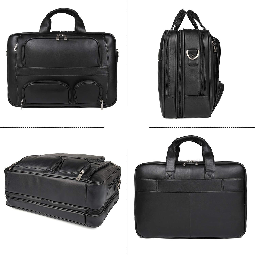 Cowhide Leather 17.3 Inch Messenger Bag Laptop Briefcase N49424