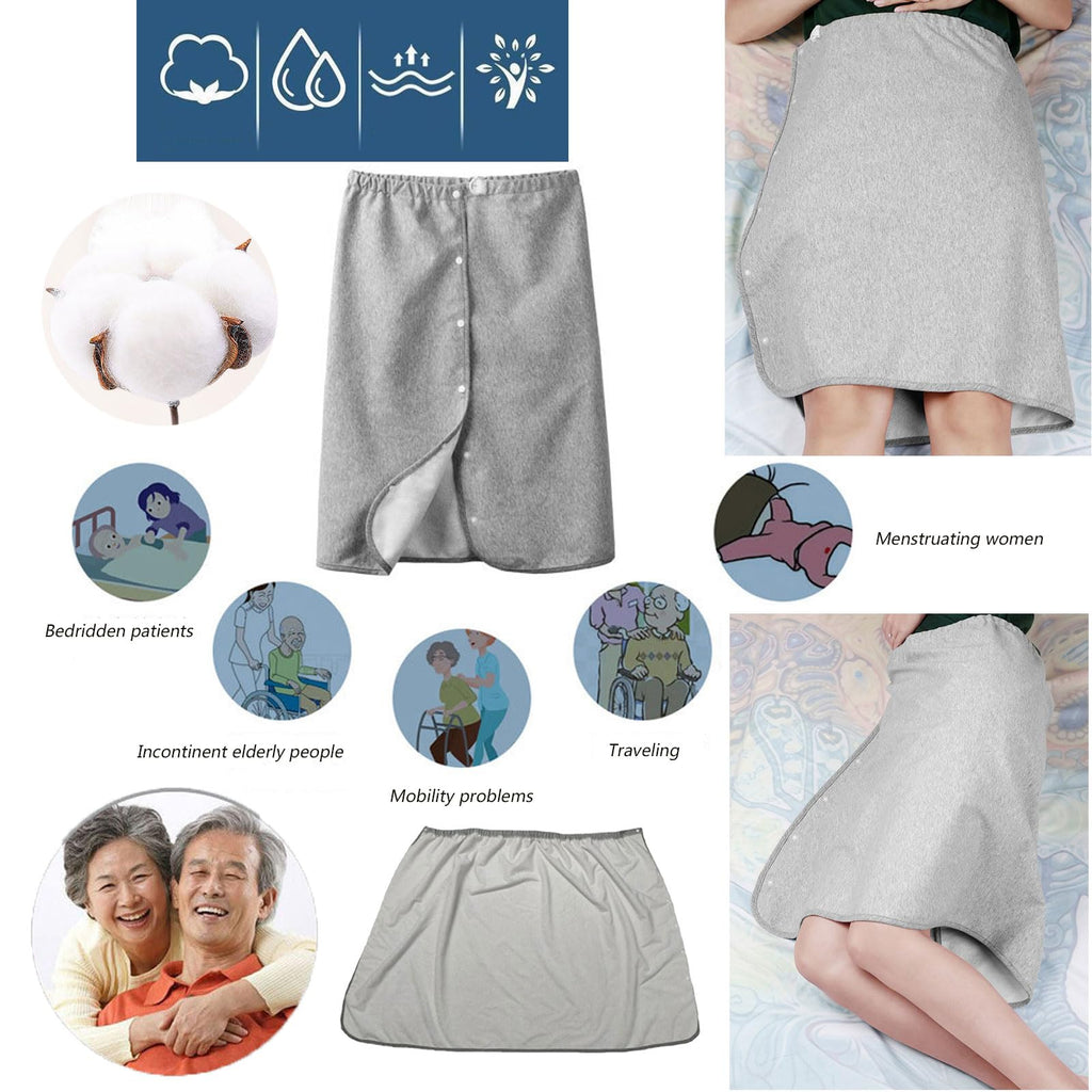 Full Open Waterproof Adjustable Reusable Adult Diaper Skirt O3052