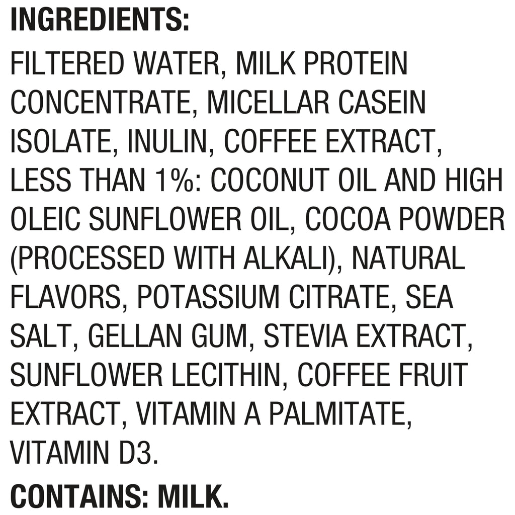 30g Protein Shake, Mocha Latte, 5g Prebiotic Fiber, 12 fl oz Bottle, 12 Count O303637
