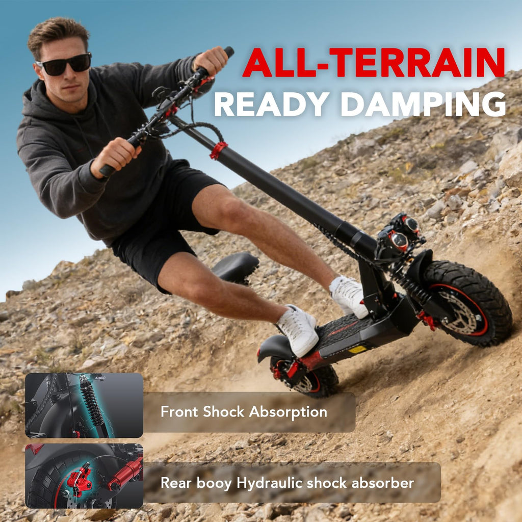 Electric Scooter with Seat, 1200W Motor, 28 MPH Top Speed O45557