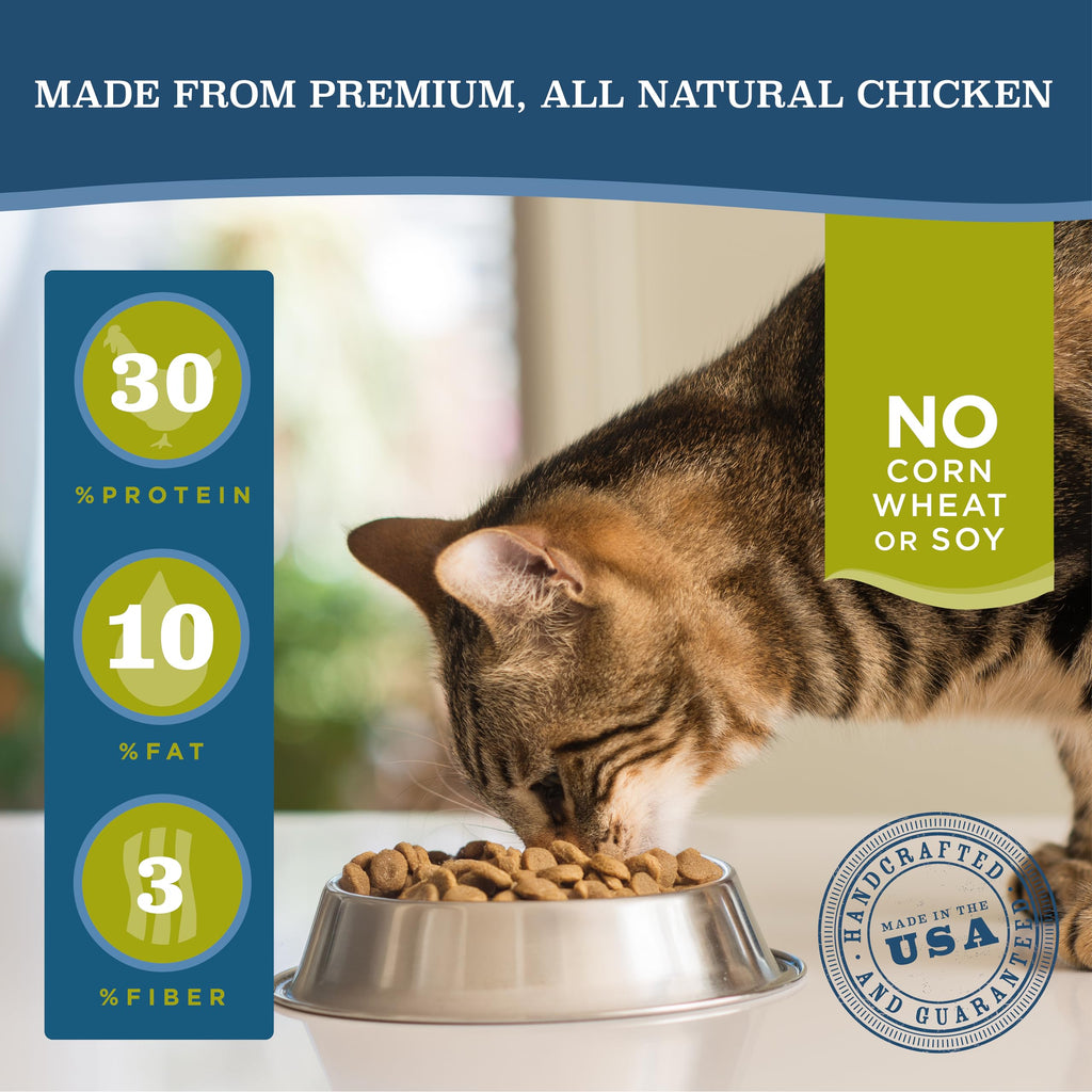 Dry Cat Food, Chicken Meal & Brown Rice, 4 lb W977