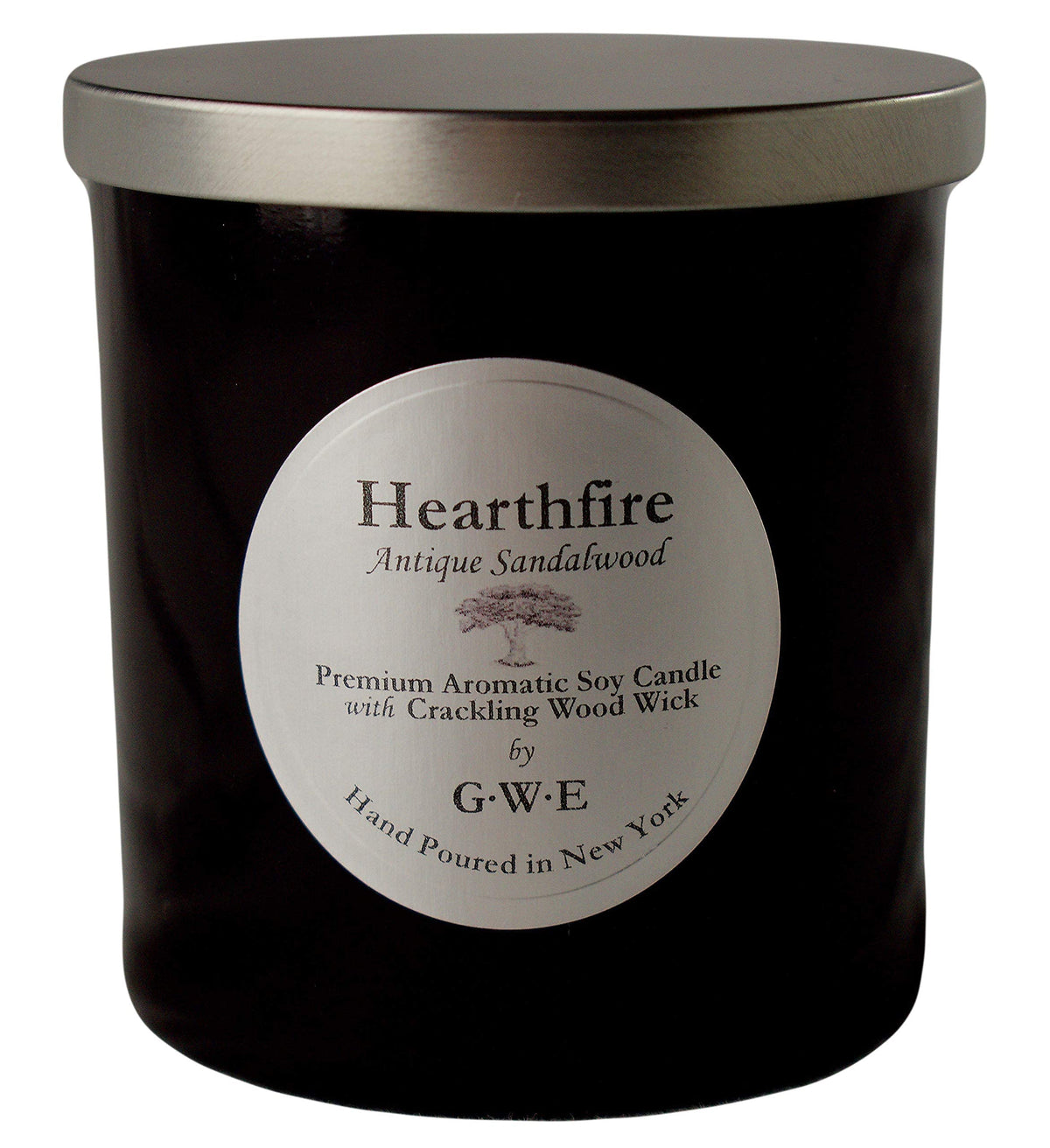 Sandalwood Scented Soy Candle with Wood Wick Z242