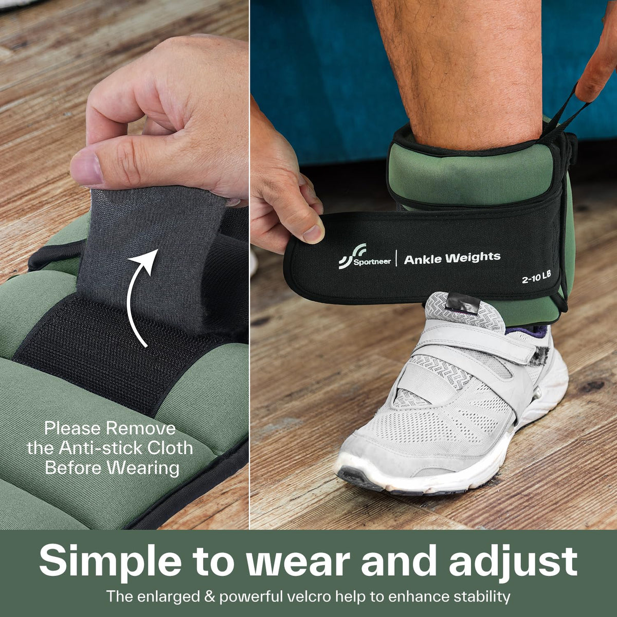 20lbs/Pair Adjustable Ankle Weights D72766