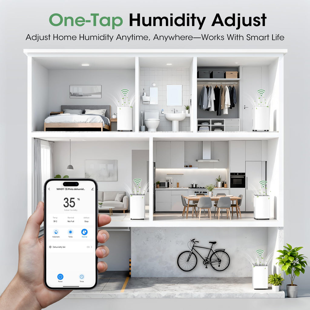 2500 sq.ft 35 Pint Dehumidifier with Drain Hose N259972