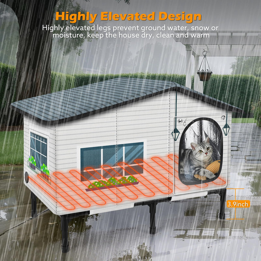 Weatherproof Heated Insulated Cat House P149