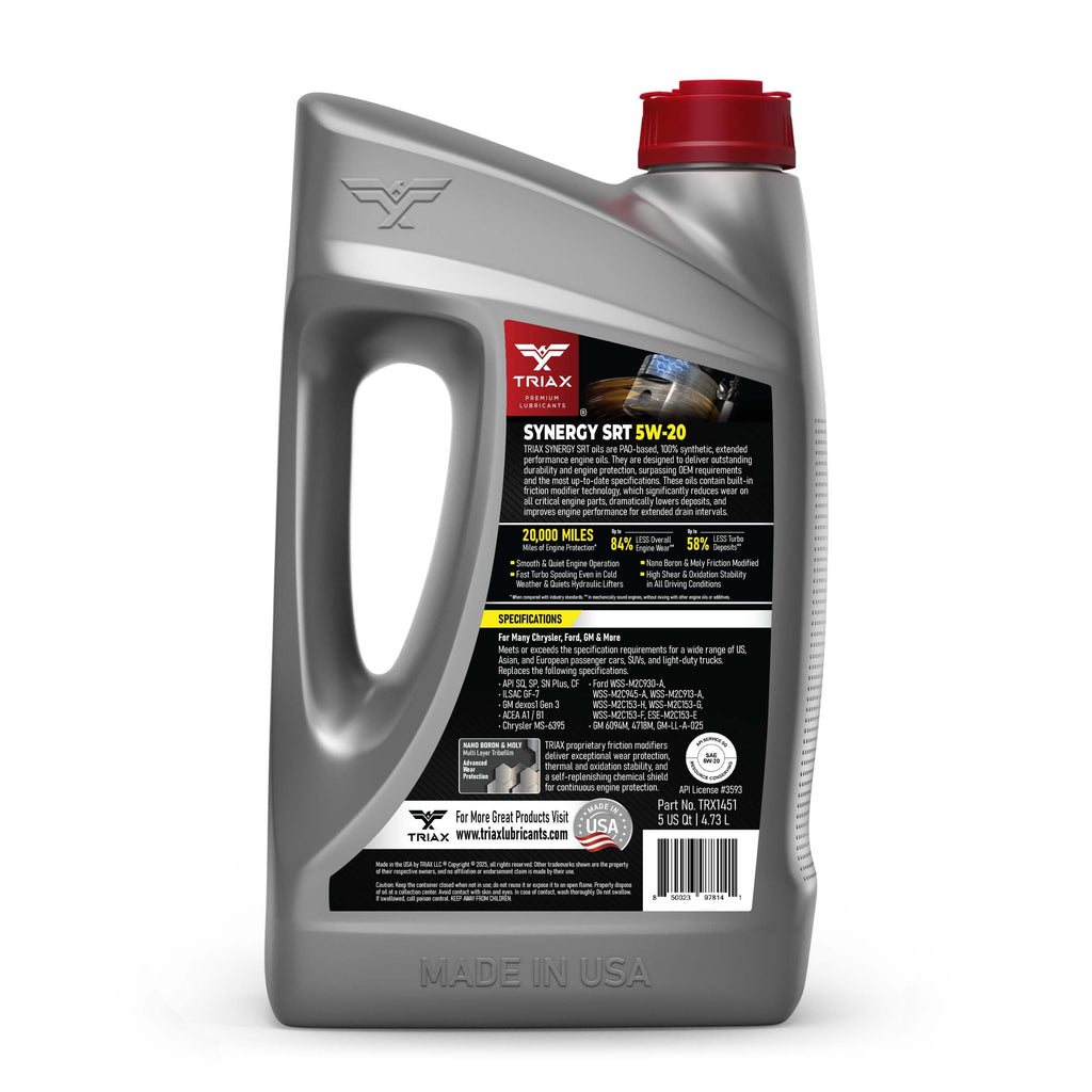 5W-20 Full Synthetic Engine Oil 5 Quart E104