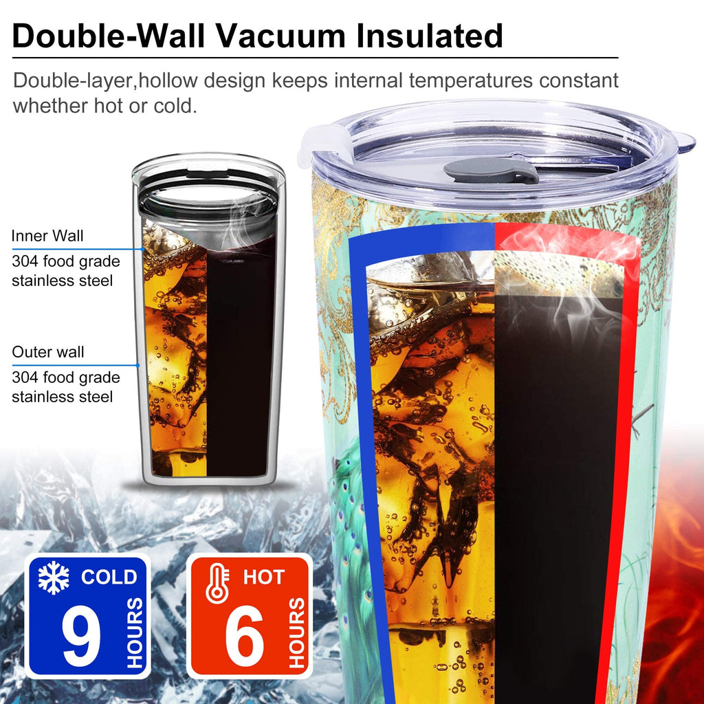 20 oz Insulated Stainless Steel Tumbler with Straw Lid S62388