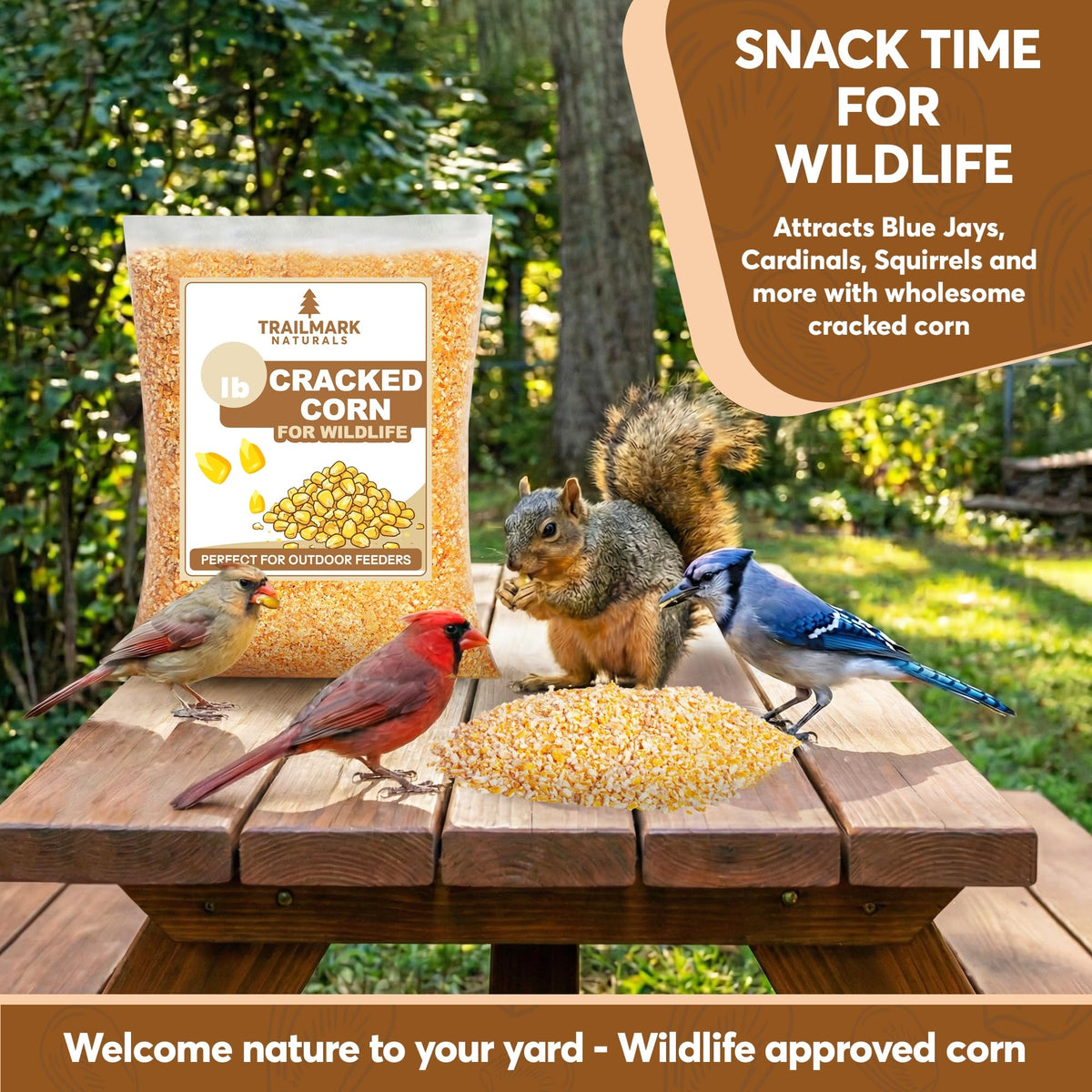 Cracked Corn 20 lb Bird Seed & Wildlife Feed P89576