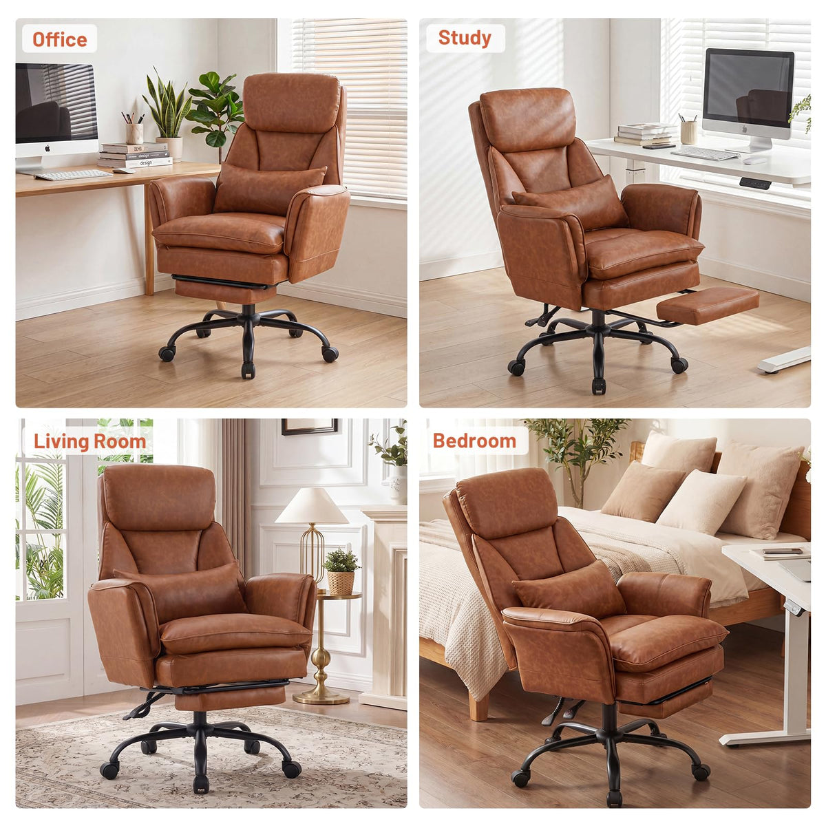 Big and Tall Ergonomic Office Chair with Footrest Q97430