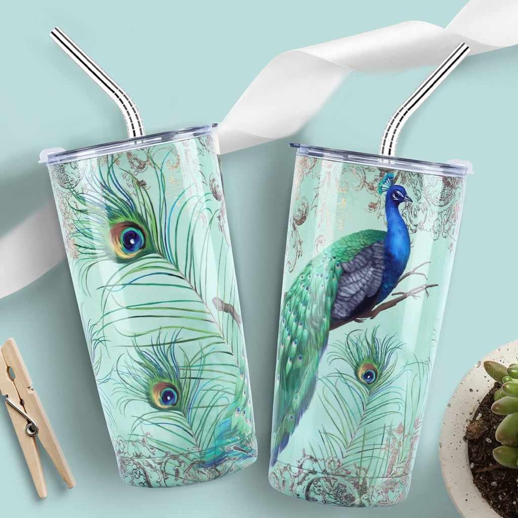 20 oz Insulated Stainless Steel Tumbler with Straw Lid S62388