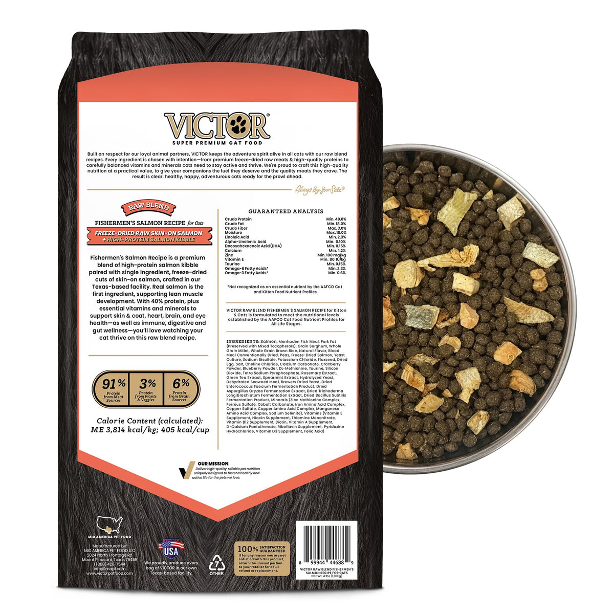 Salmon Freeze-Dried Dry Cat Food 4 lb U9538