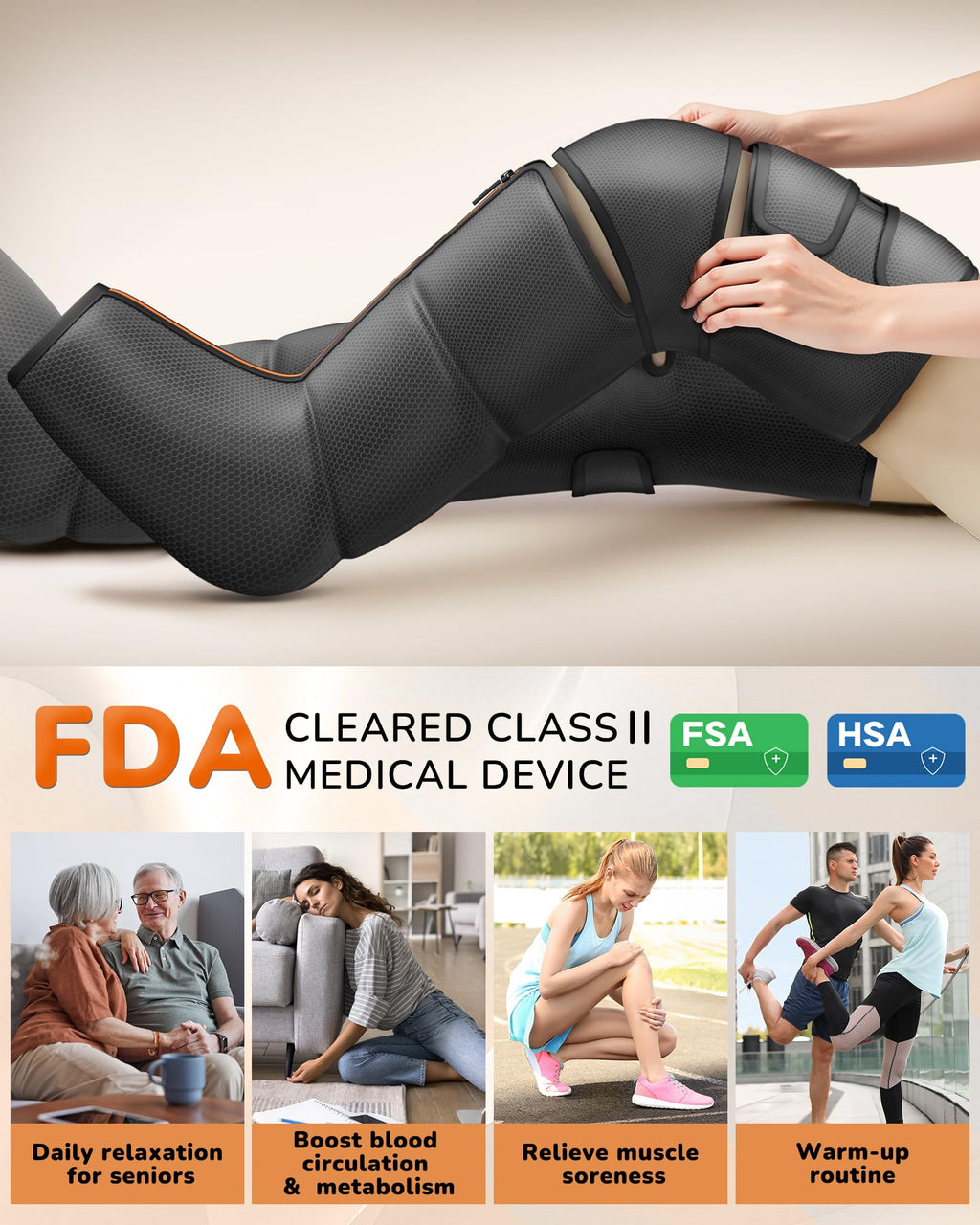 Leg Compression Massager with Heat U861