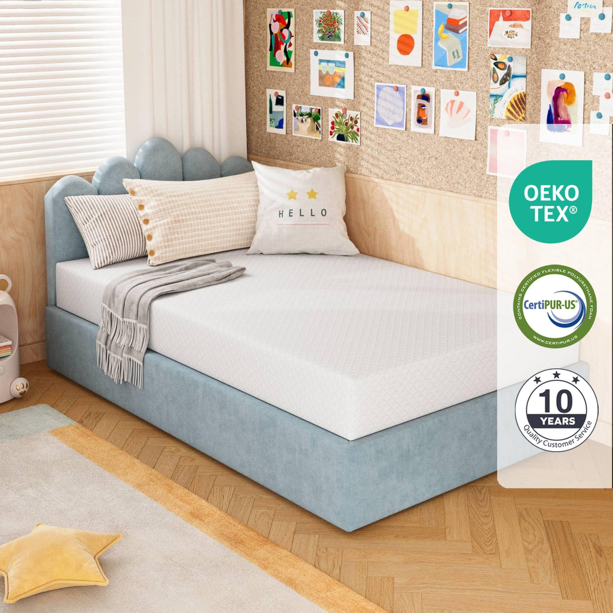 Full Size 5 Inch Green Tea Memory Foam Mattress X5589