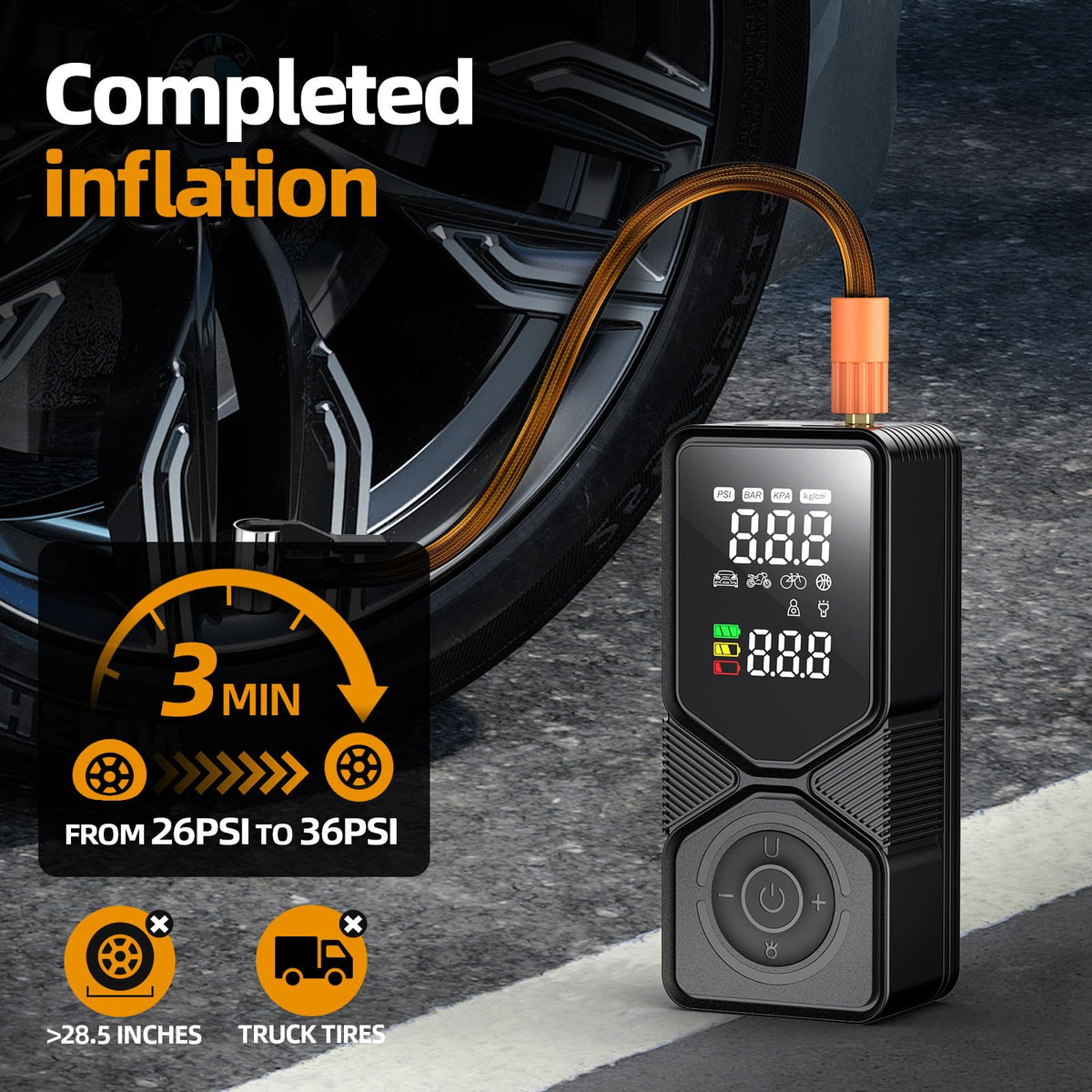 Portable Air Compressor 150PSI Cordless Tire Inflator W58167