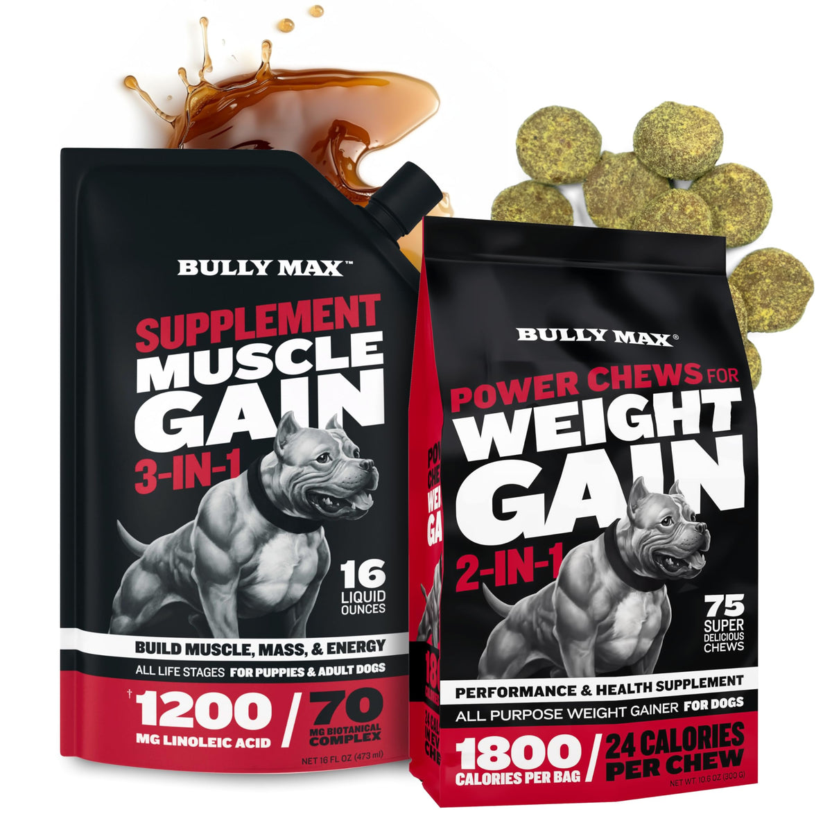 Liquid Muscle Builder & Weight Gainer Soft Chews W389