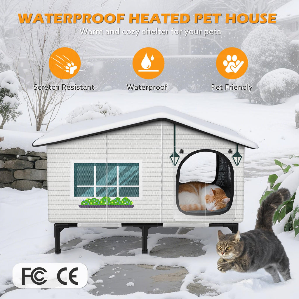 Weatherproof Heated Insulated Cat House P149