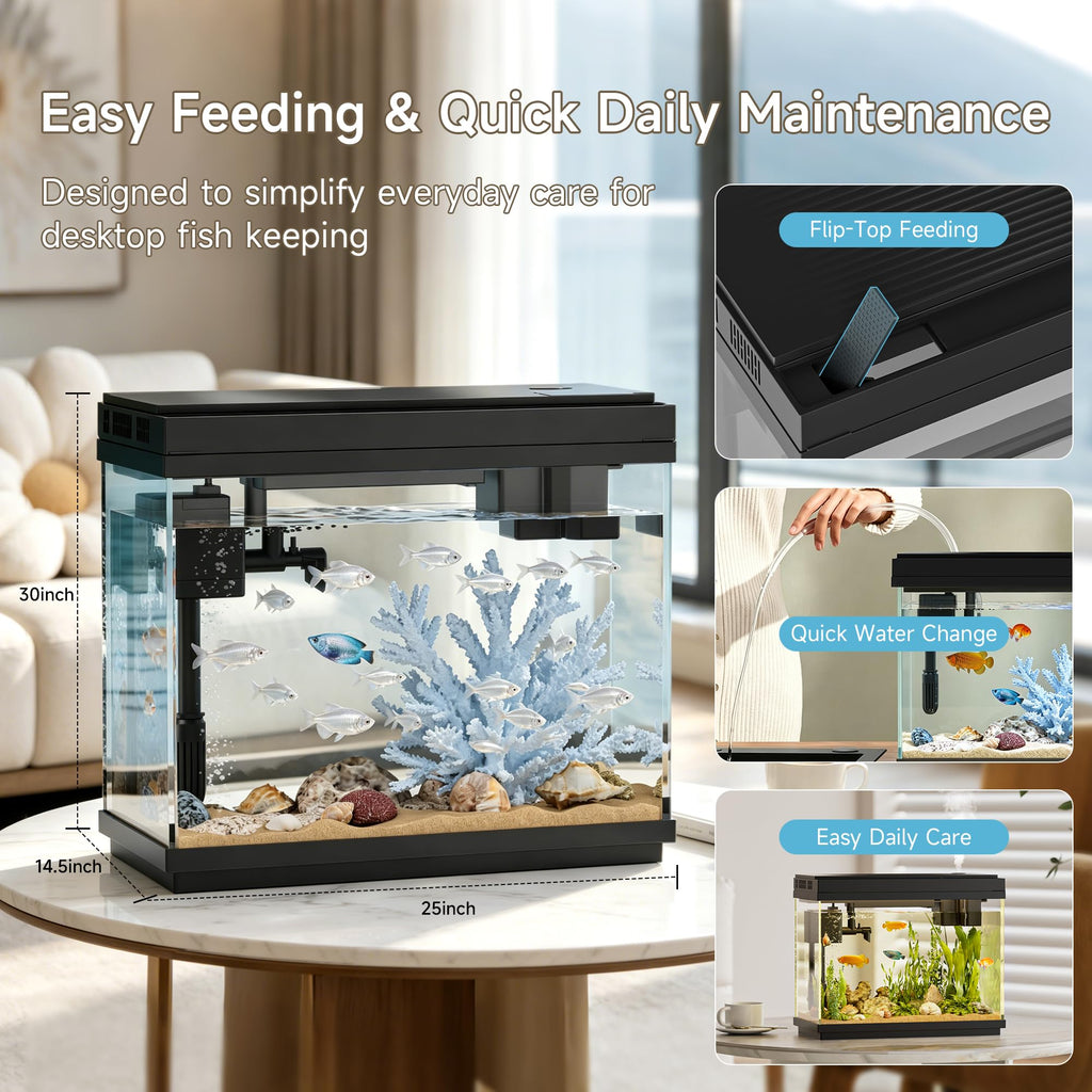 2.5 Gal Self-Cleaning Aquarium Starter Kit F735