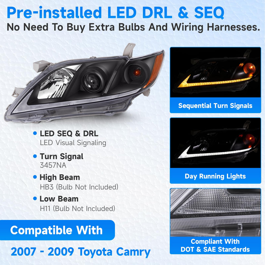 LED DRL Headlight Assembly Pair R828452