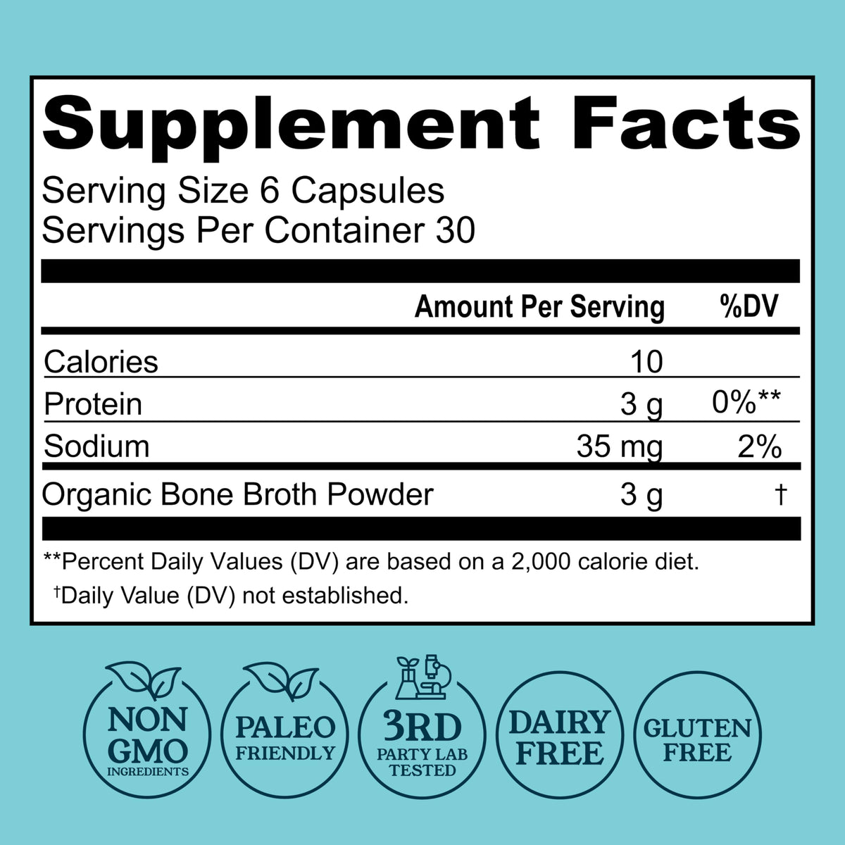 Bone Broth Capsules with Collagen, 180 Capsules S6490