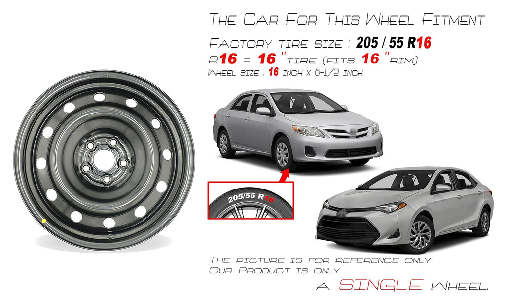 16" Steel Wheel Black Finish E996