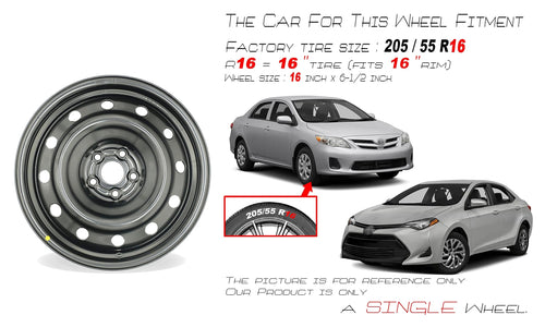 16" Steel Wheel Black Finish E996