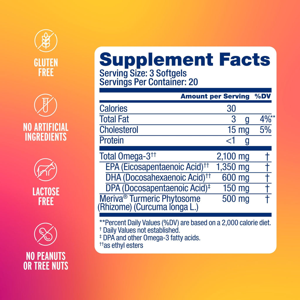 Omega-3 with Turmeric 60 Softgels O843826