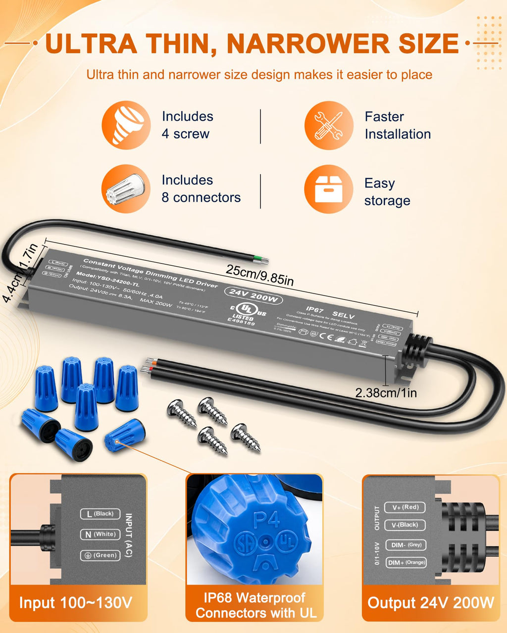 200W 24V Dimmable LED Driver Z837258