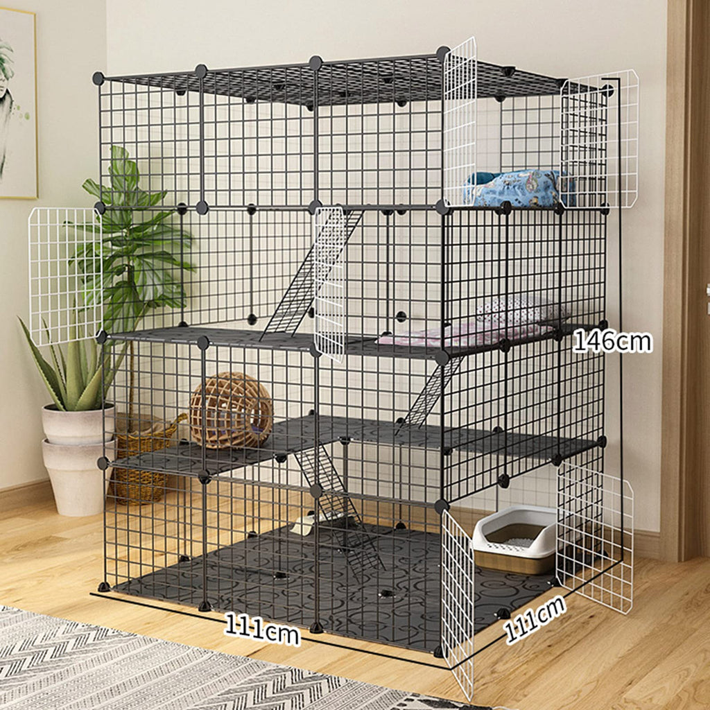Metal Wire Small Animal Cage 111 * 111 * 146cm G545