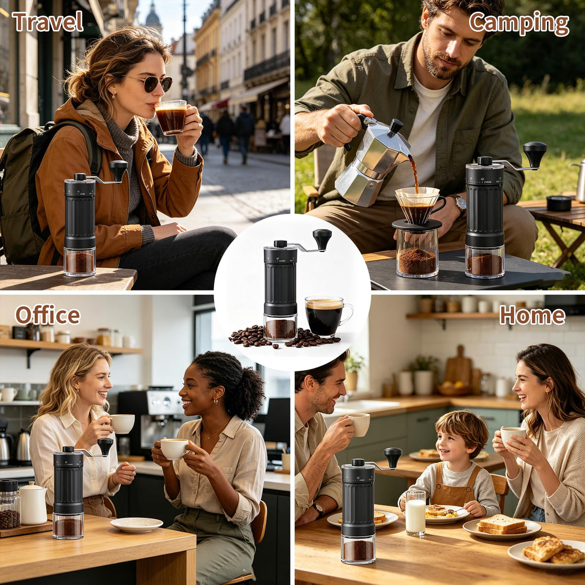 Manual Coffee Grinder 40 Adjustable Settings Q315825