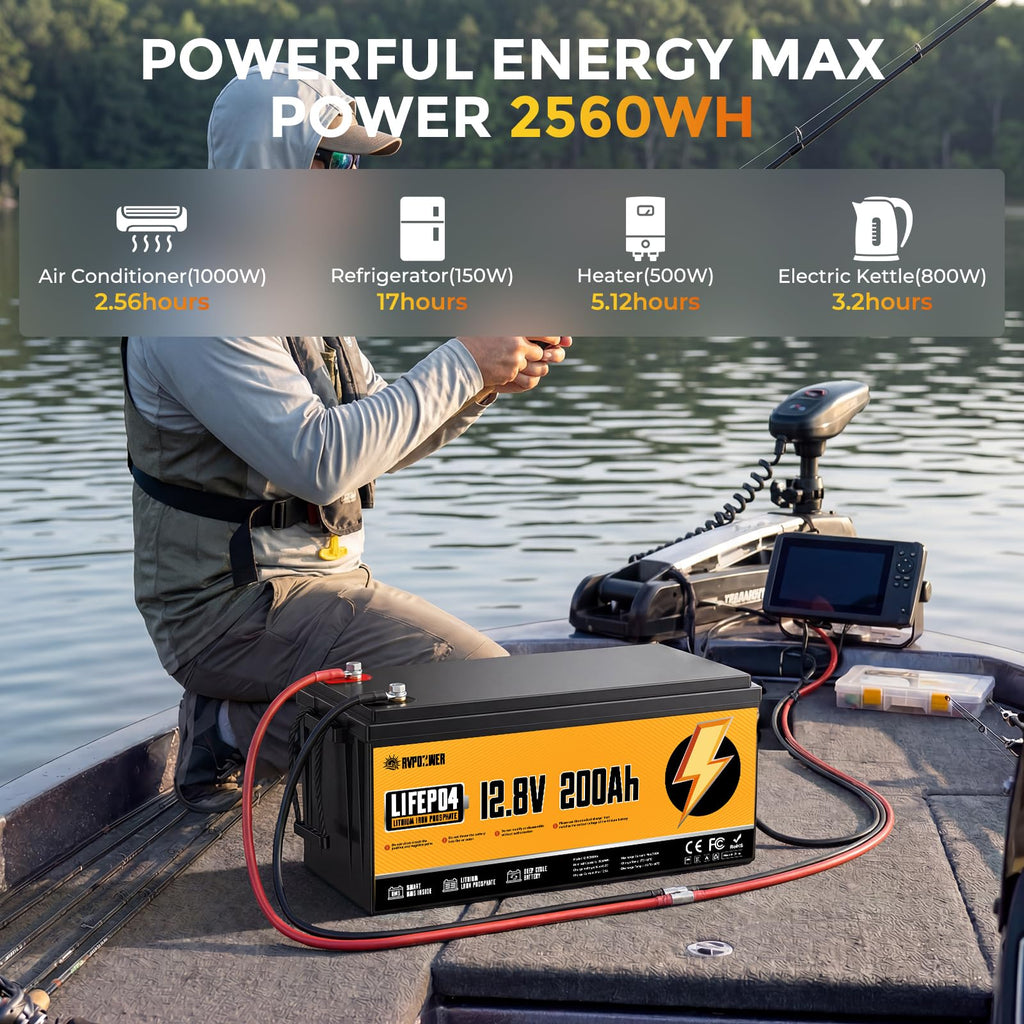 12V 200Ah LiFePO4 Lithium Battery 2 Pack V28567