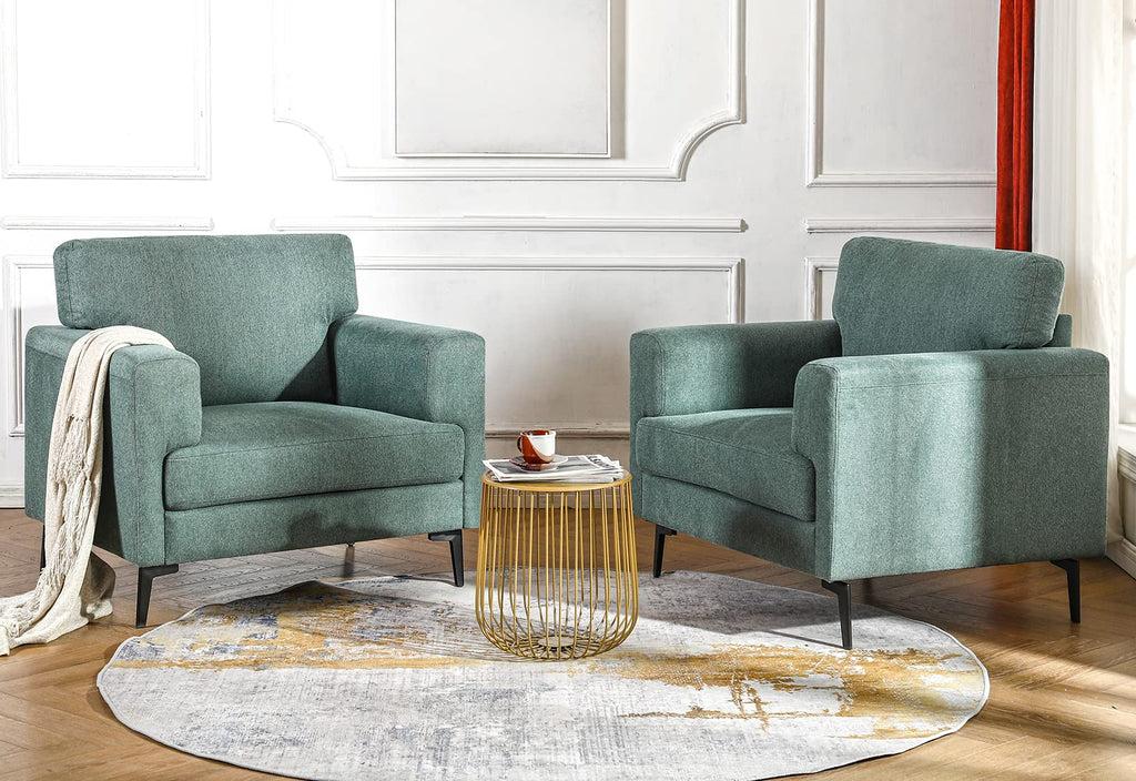 Oversized Linen Accent Chair 2PC T559