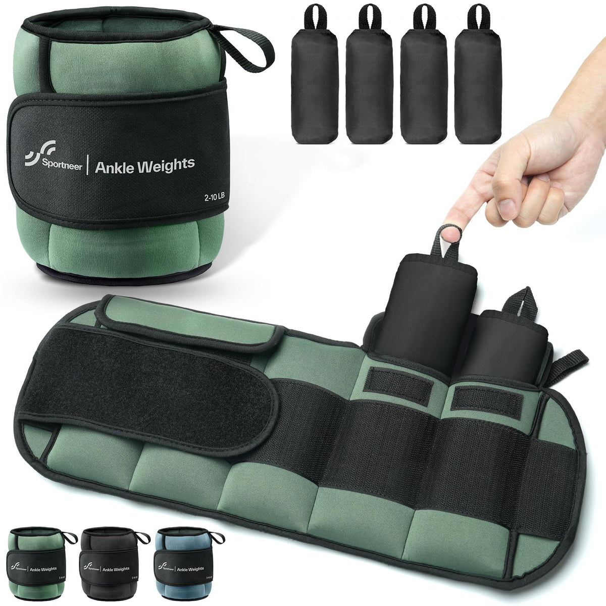 20lbs/Pair Adjustable Ankle Weights D72766