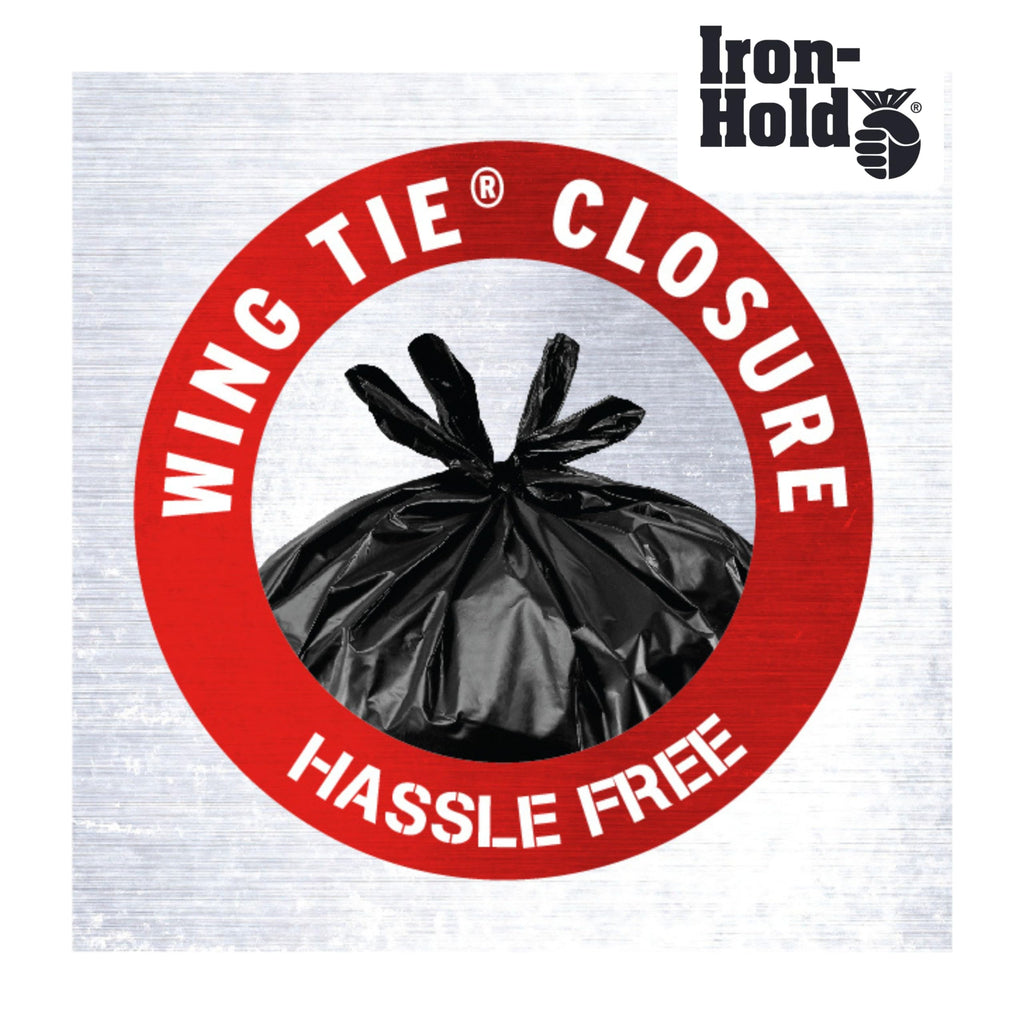 45 Gallon 18 Bags Black Heavy Duty Trash Bags H101
