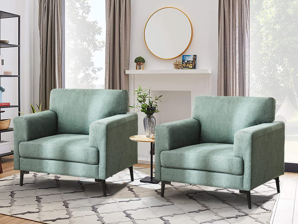 Oversized Linen Accent Chair 2PC T559