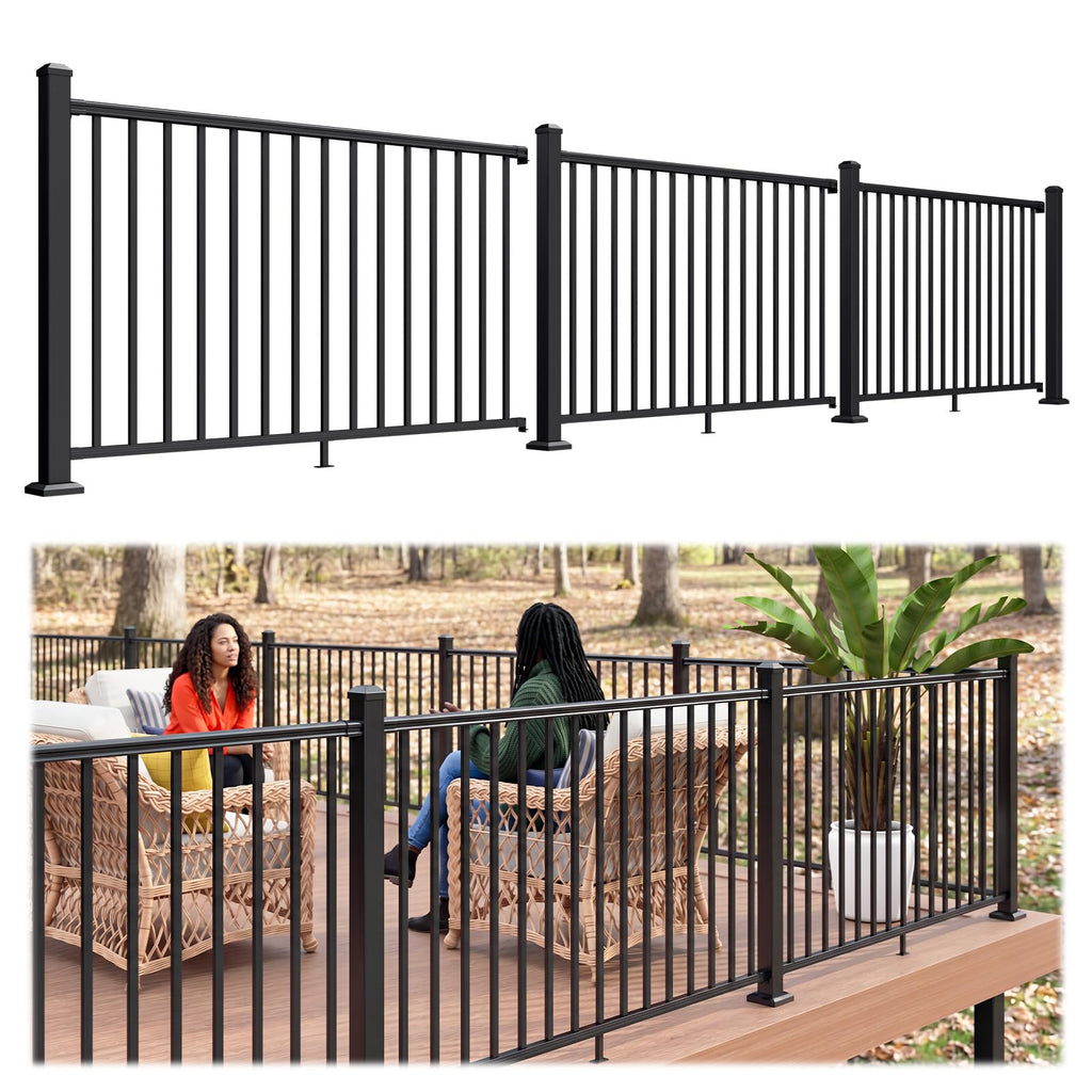 3 Pack Aluminum Porch and Deck Railing Kit with 4 Post L96819
