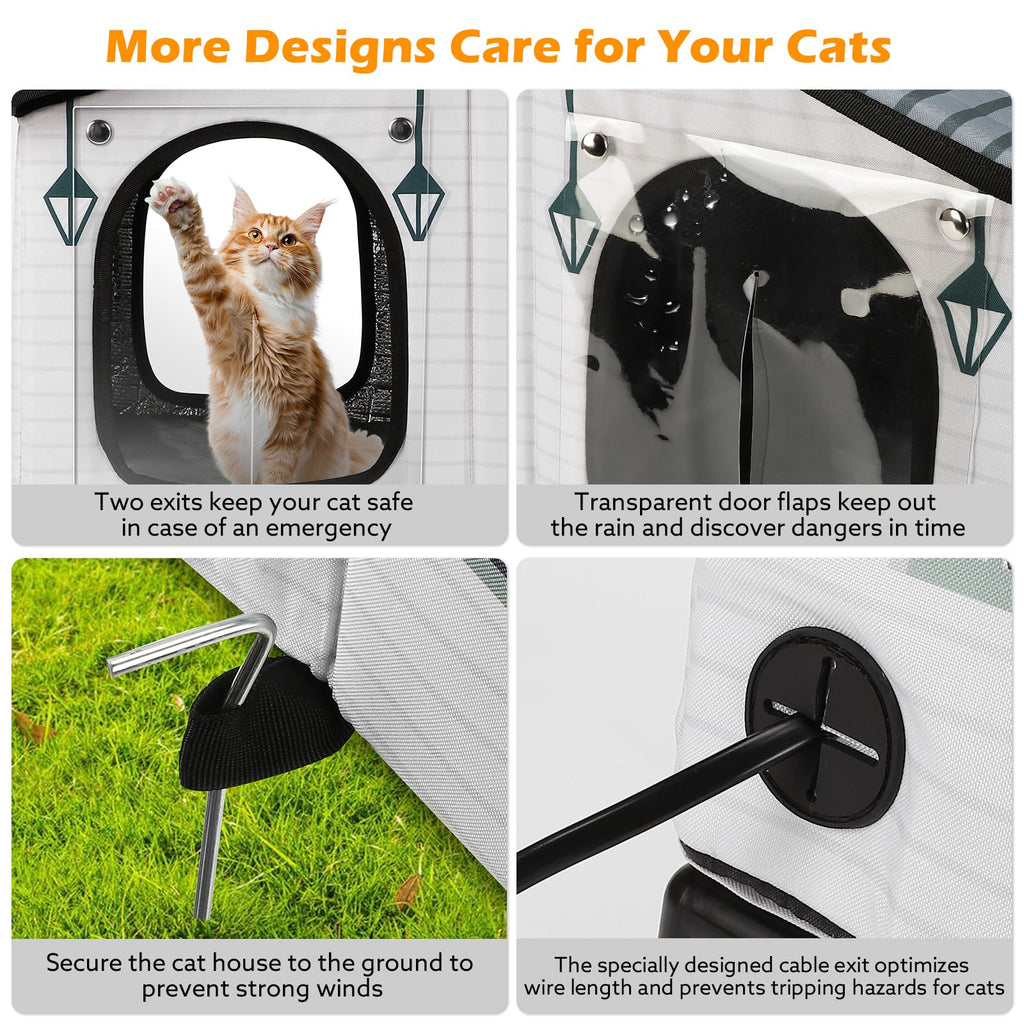 Weatherproof Heated Insulated Cat House P149