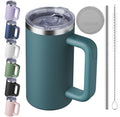20oz Insulated Coffee Mug With Handle Ocean Blue D2907