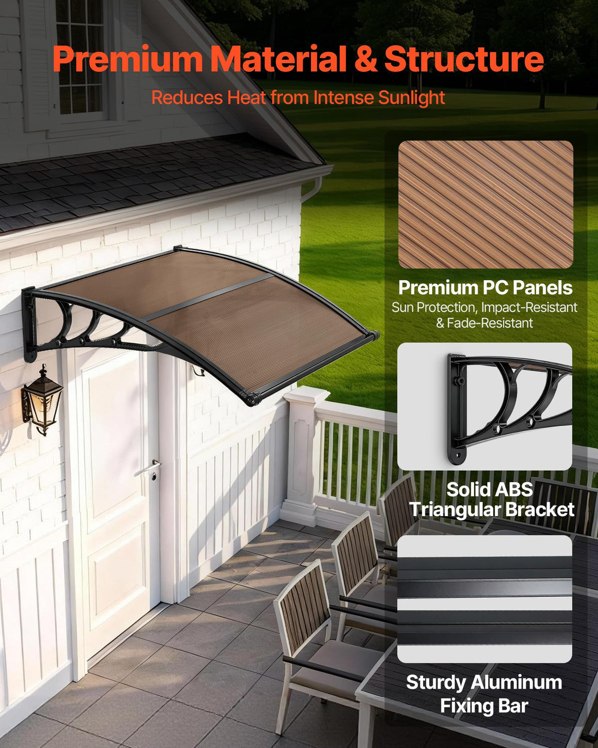 38" x 40" Door Window Awning Q3831